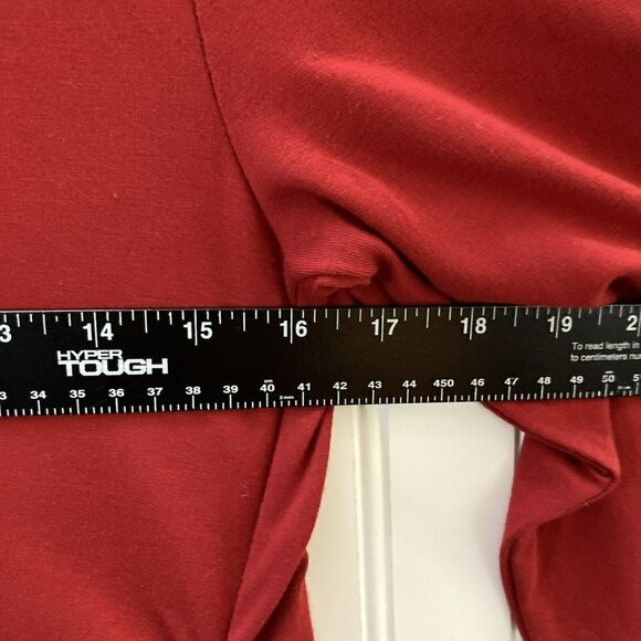 isabel Maternity by Ingrid & Isabel Red Ruched Waist Long Sleeve Dress Sizes S-M - Picture 6 of 8